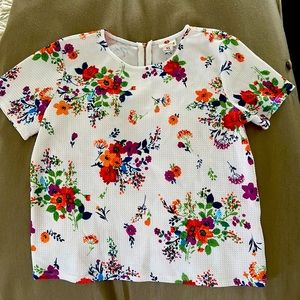 White with floral design Size XS